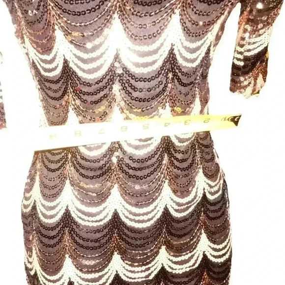 Gold Black & Brinze Sequin Dress- BEAUTIFUL❤️ - Picture 10 of 16